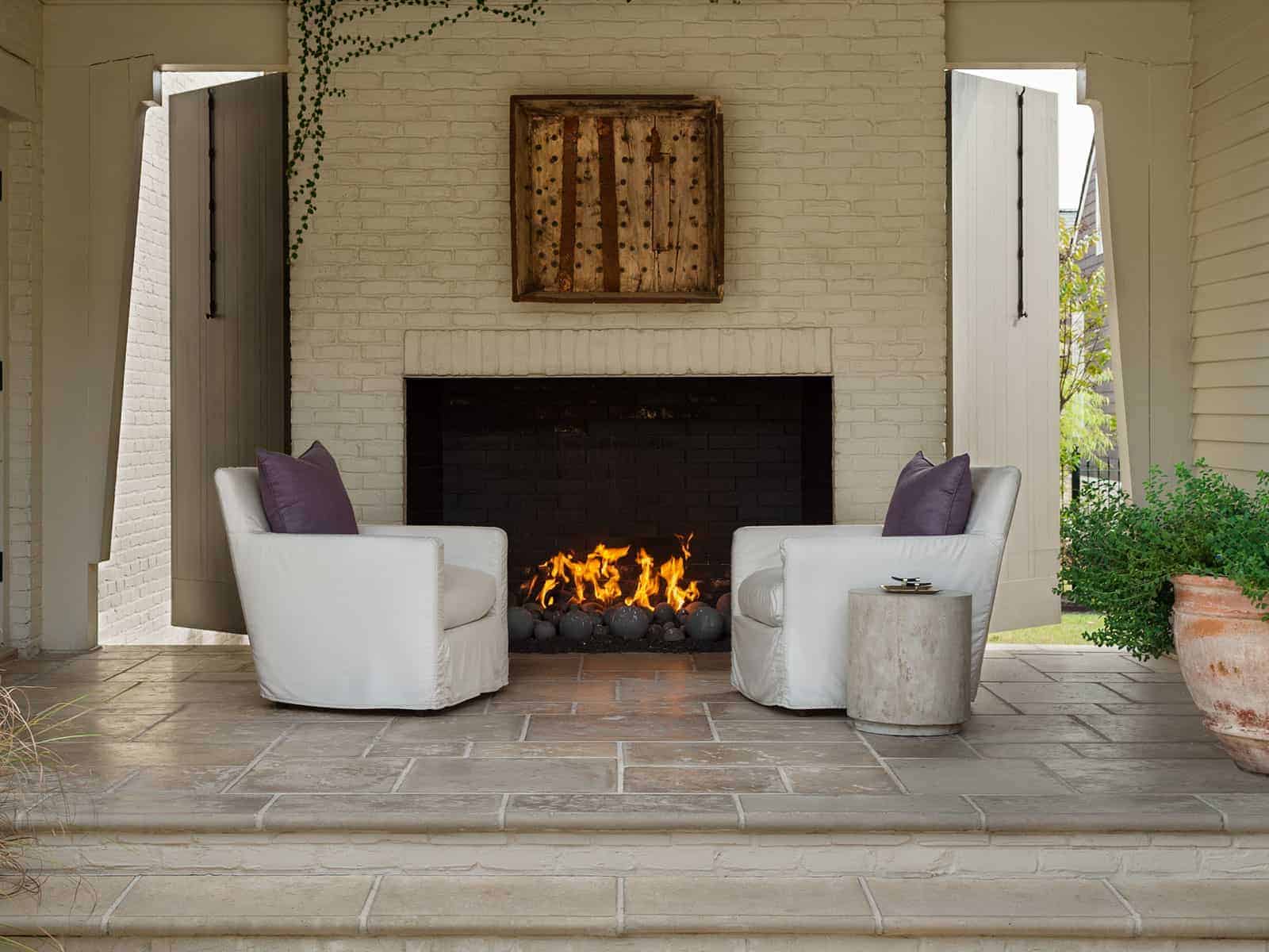 Concrete Paver based Fire Places