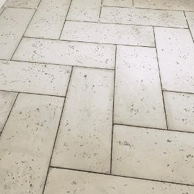 Herringbone concrete pavers